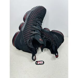 Nike Lebron 16 Black Black-University Red 2018 Size 11,5 Mens A02588-002
